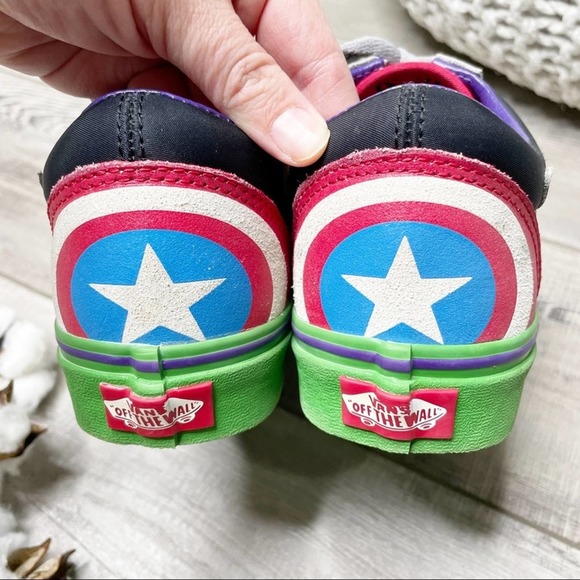 Vans Old Skool Marvel What The Avengers Lace Up Sneakers Multicolor Size 8M - Picture 8 of 9